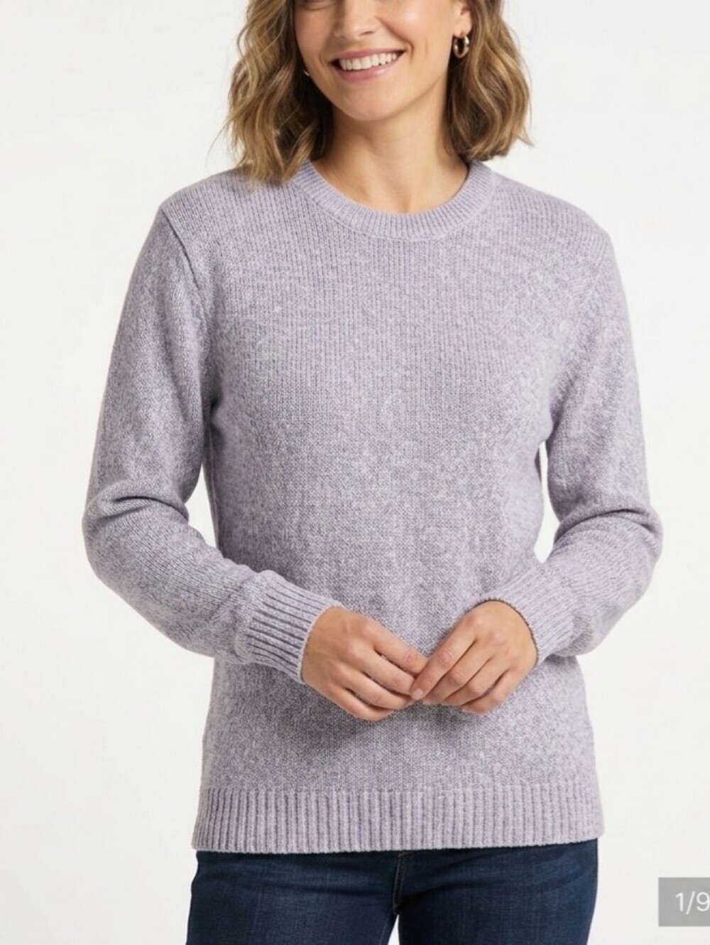 PACIFIC & COMPANY Crew Neck Sweater Soft Cozy Gray Knit Women's Small